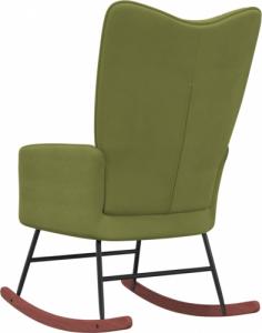 vidaXL Fotel bujany, jasnozielony, tapicerowany aksamitem 5