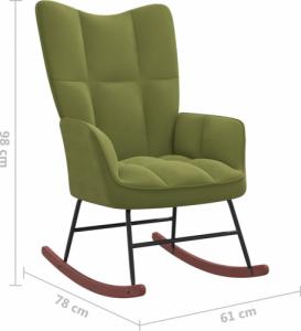 vidaXL Fotel bujany, jasnozielony, tapicerowany aksamitem 7