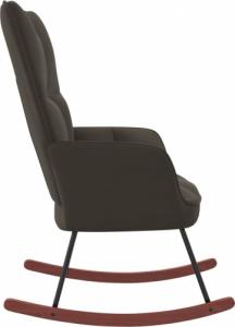 vidaXL Fotel bujany, ciemnoszary, tapicerowany aksamitem 4