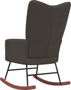 vidaXL Fotel bujany, ciemnoszary, tapicerowany aksamitem 5