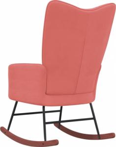 vidaXL Fotel bujany, różowy, tapicerowany aksamitem 5