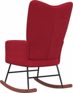 vidaXL Fotel bujany, winna czerwień, tapicerowany aksamitem 5