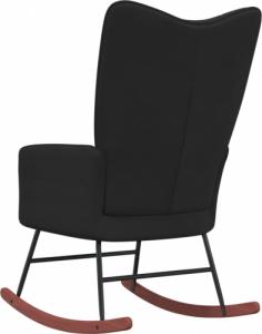 vidaXL Fotel bujany, czarny, tapicerowany aksamitem 5