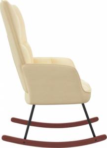vidaXL Fotel bujany, kremowy, tapicerowany aksamitem 5