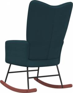 vidaXL Fotel bujany, niebieski, tapicerowany aksamitem 5