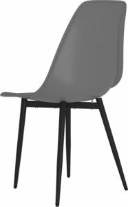 vidaXL Krzesła stołowe, 2 sztuki, szare, PP 5