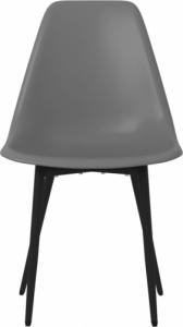 vidaXL Krzesła stołowe, 4 sztuki, szare, PP 6