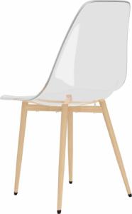 vidaXL Krzesła stołowe, 2 szt., transparentne, PET 6