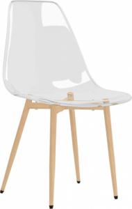 vidaXL Krzesła stołowe, 4 szt., transparentne, PET 3