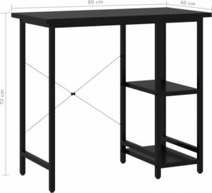Biurko vidaXL 20554 Czarne 80 cm x 40 cm 7