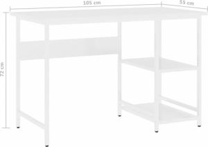Biurko vidaXL 20551 Białe 105 cm x 55 cm 7