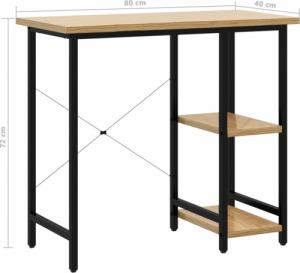 Biurko vidaXL 20557 Czarno-Beżowe 80 cm x 40 cm 7