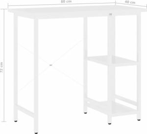 Biurko vidaXL 20555 Białe 80 cm x 40 cm 7