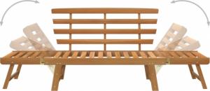 vidaXL Ławka ogrodowa, 2-w-1, 190 cm, lite drewno akacjowe 8