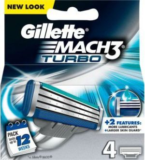 Gillette Mach 3 Turbo Manual HD Wkład do maszynki do golenia 4 szt 1