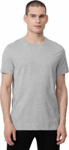 4f Koszulka męska H4L22-TSM352 Chłodny jasny szary melanż r. L 2