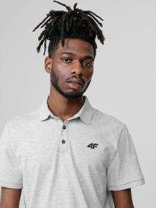 4f Koszulka męska H4L22-TSM355 Chłodny jasny szary melanż r. M 2
