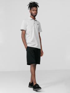 4f Koszulka męska H4L22-TSM355 Chłodny jasny szary melanż r. M 3