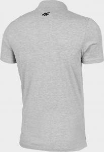 4f Koszulka męska H4L22-TSM355 Chłodny jasny szary melanż r. M 4
