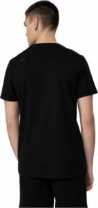 4f Koszulka męska H4L22-TSM352 Głęboka czerń r. L 3