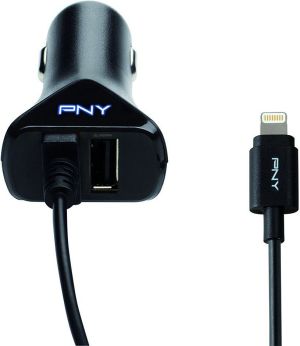Ładowarka PNY USB 3.4A z kablem Lightning Czarna (P-DC-LN-K01-04-RB) 1