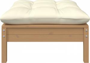 vidaXL 2-osobowa sofa ogrodowa z kremowymi poduszkami, drewno sosnowe 3