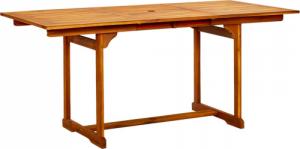 vidaXL Ogrodowy stół jadalniany, (120-170)x80x75 cm, drewno akacjowe 1