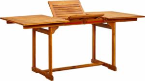 vidaXL Ogrodowy stół jadalniany, (120-170)x80x75 cm, drewno akacjowe 2