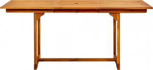 vidaXL Ogrodowy stół jadalniany, (120-170)x80x75 cm, drewno akacjowe 5