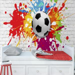 Art Murals Art Murals Fototapeta flizelinowa na wymiar, piłka nożna, 190 x 125 cm, tapeta do pokoju dziecięcego 1