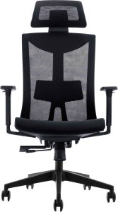 Mozos Mozos EDF-ECO-BK - stelaż do biurka czarny z elektryczną regulacją wysokości + Krzesło biurowe Ergo-F Czarne 14