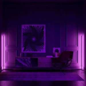 Mozos Mozos Stelaż do biurka biały z elektryczną regulacją wysokości BIAŁY + Lampa podłogowa narożna LC-RGB LED biała 22