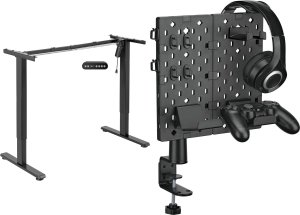 Mozos Mozos Stelaż do biurka czarny z elektryczną regulacją wysokości EDF-PRO-BK + OA1 TABLICA PERFOROWANA 10