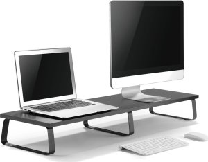 Mozos Mozos DUAL RISER S podstawka półka pod dwa monitory + PODŚWIETLANA PODKŁADKA 80x30CM 2