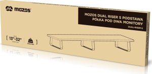 Mozos Mozos DUAL RISER S podstawka półka pod dwa monitory + PODŚWIETLANA PODKŁADKA 80x30CM 21