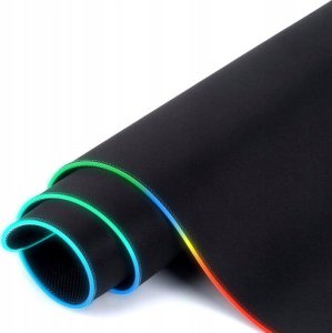 Mozos Mozos Stelaż do biurka czarny z elektryczną regulacją wysokości EDF-PRO-BK + PODŚWIETLANA PODKŁADKA 80x30CM 14