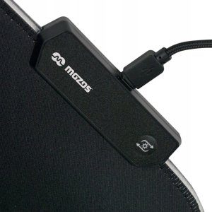 Mozos Mozos Stelaż do biurka czarny z elektryczną regulacją wysokości EDF-PRO-BK + PODŚWIETLANA PODKŁADKA 80x30CM 15