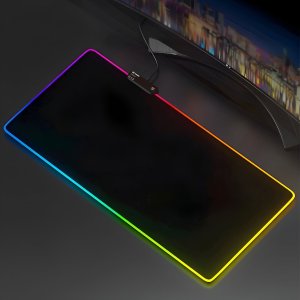 Mozos Mozos Stelaż do biurka biały z elektryczną regulacją wysokości BIAŁY + PODŚWIETLANA PODKŁADKA 80x30CM 20