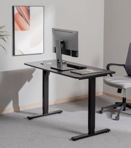 Mozos Mozos EDF-ECO-BK - stelaż do biurka czarny z elektryczną regulacją wysokości + Podkładka Gaming-MP 9