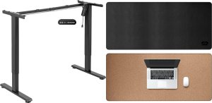 Mozos Mozos Stelaż do biurka czarny z elektryczną regulacją wysokości EDF-PRO-BK + Podkładka LDP1260 Czarna 22