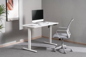 Biurko Mozos Biurko Mozos ED PRO WH Białe 120 cmx60 cm + Podkładka LDP1260 Czarna 11