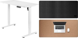 Biurko Mozos Biurko Mozos ED PRO WH Białe 120 cmx60 cm + Podkładka LDP1260 Czarna 22