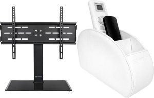 Mozos Mozos Stojak podłogowy Vesa 32'' - 70'' + RCH-1-WH organizer na piloty biały 1