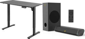 Biurko Mozos Biurko Mozos ED-PRO Czarne 120 cmx60 cm + Głośniki komputerowe GS-BAR BT 1