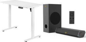 Biurko Mozos Biurko Mozos ED PRO WH Białe 120 cmx60 cm + Głośniki komputerowe GS-BAR BT 1