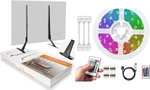 Mozos Mozos Stojak biurkowy TS2 23'' - 75'' + Taśma LED (LEDTV-SET) 1