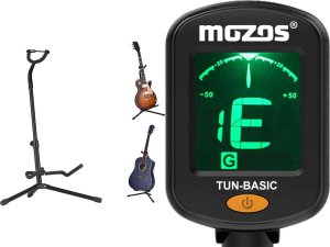 Mozos Mozos Mozos GSONE stojak na gitarę + Tuner basic stroic do instrumentów strunowych 7