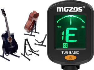 Mozos Mozos Stojak na gitarę (GSTAND) + Tuner basic stroic do instrumentów strunowych 6