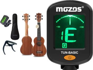 Mozos Mozos Gecko ukulele sopranowe zestaw + Tuner basic stroic do instrumentów strunowych 4