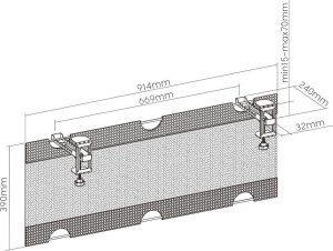Organizer Mozos Organizer Mozos Maskownica Biały 1 sztuka (KBO-LW) + Organizer na kable siatka czarny UCM 1 16